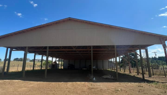 Finished pole barn