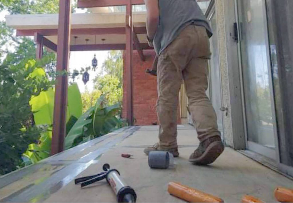 Patio remodel in progress