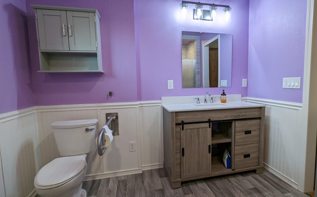 Beautiful newly remodeled bathroom.